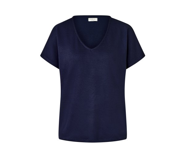 Tchibo - Piqué-Jerseyshirt - Damen - Gr. S - dunkelblau