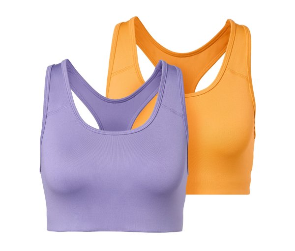 Tchibo - 2 Sport-Bustiers - Damen - Gr. XS - lila