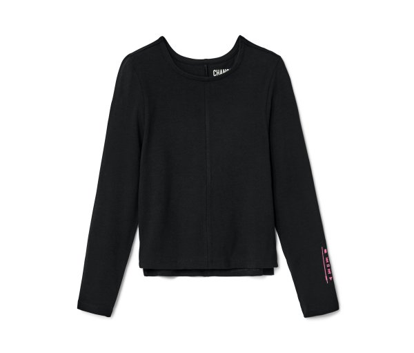 Tchibo - Kinder-Langarmshirt - Mädchen - Gr. 122/128 - schwarz