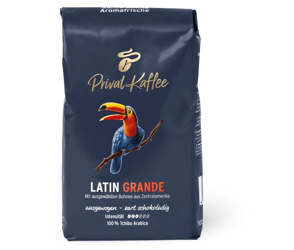 Tchibo - Privat Kaffee Latin Grande - 500 g Ganze Bohne - Intensität: 3/6