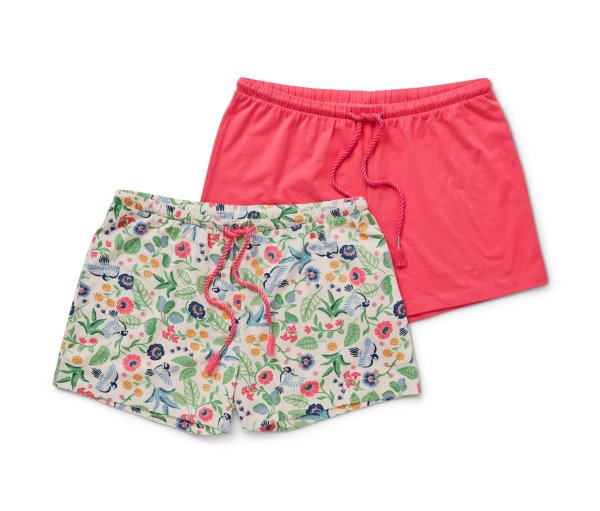 Tchibo - 2 Shorts - Damen - Gr. L - koralle
