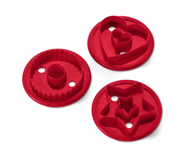 Tchibo - 3 Linzer-Plätzchen-Ausstecher - rot