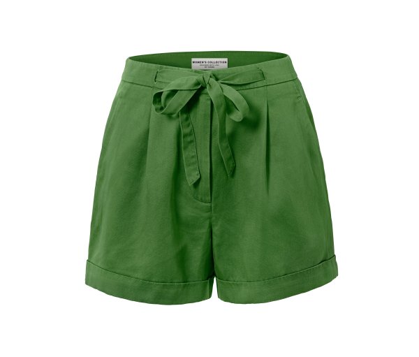 Tchibo - Shorts mit Leinenanteil - Damen - Gr. 40 - grün