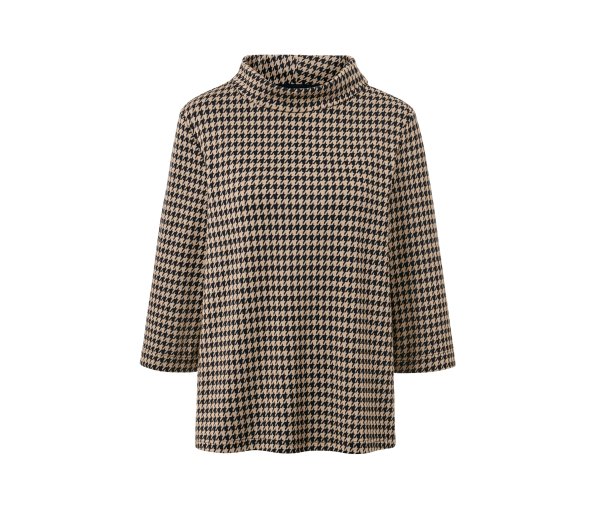 Tchibo - Sweatshirt mit 3/4-Arm - Damen - Gr. S - schwarz/jacquard