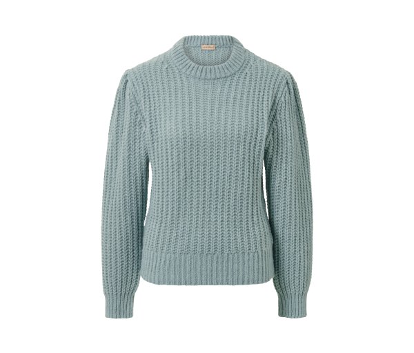 Tchibo - Grobstrick-Pullover mit Wolle - Damen - Gr. M - blau