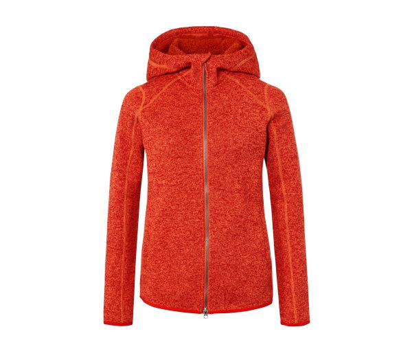 Tchibo - Kapuzen-Strickfleecejacke - Damen - Gr. S - orange
