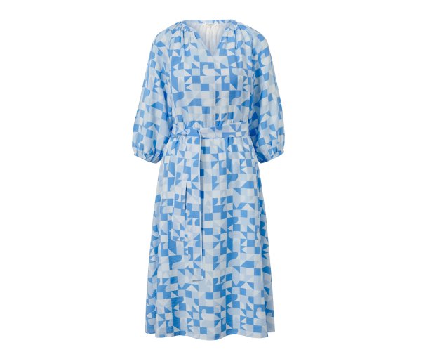 Tchibo - Bedrucktes Webkleid - Damen - Gr. 40 - blau/print
