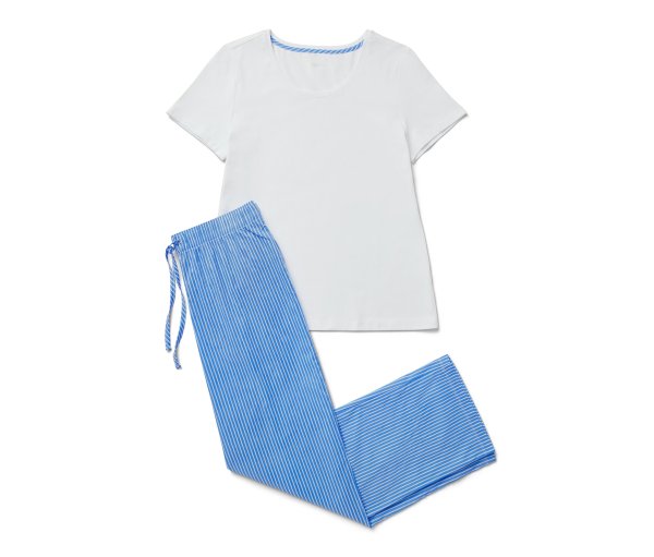 Tchibo - Pyjama-Set - Damen - Gr. L - weiß