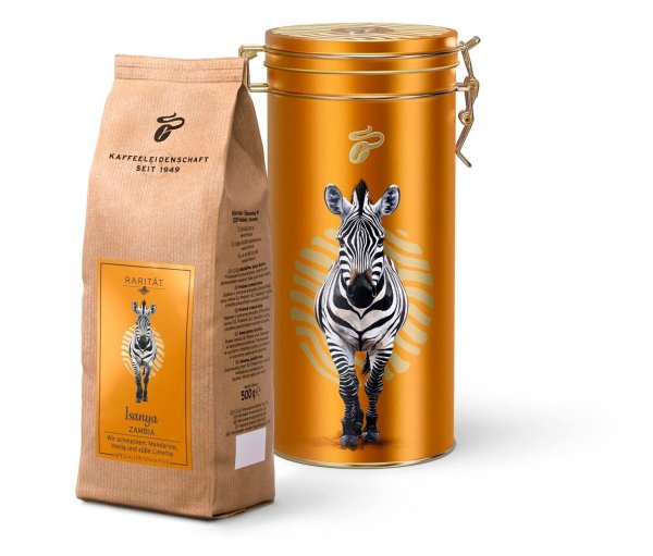 Tchibo - Rarität »Isanya Zambia« inkl. Kaffeedose - 500 g Ganze Bohne - Intensität: 4/6