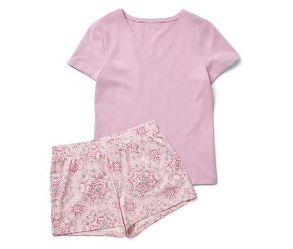 Tchibo - Shorty-Pyjama-Set - Damen - Gr. XS - rosa