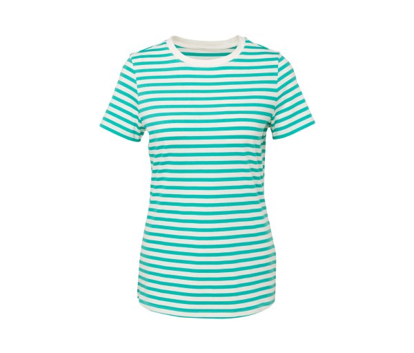 Tchibo - Basic T-Shirt - Damen - Gr. S - creme/gestreift