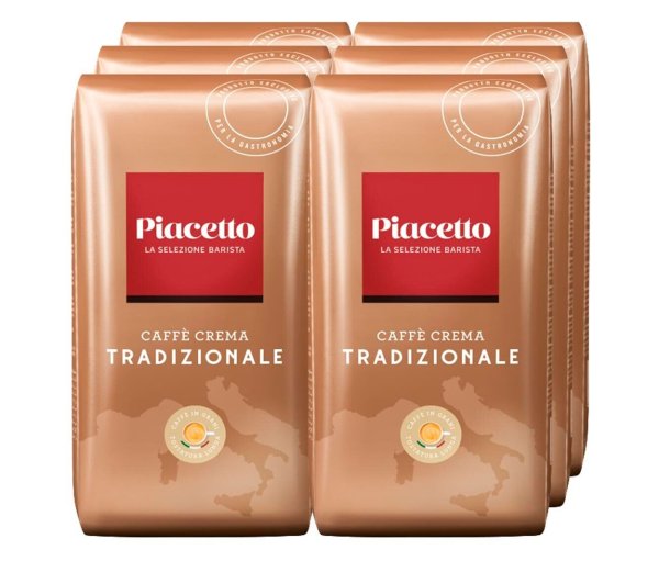 Tchibo - Tradizionale Caffè Crema - 6x 1 kg Ganze Bohne - Intensität: 6/6