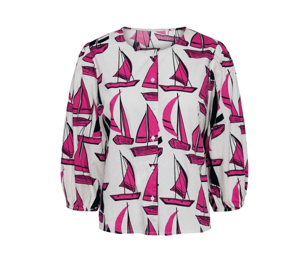 Tchibo - Bluse mit Print - Damen - Gr. 36 - weiß