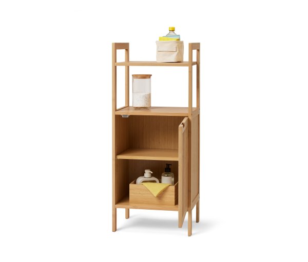 Tchibo - Ordnungsregal in skandinavischen Design - 40x30x95cm - naturfarben - Bambusholz
