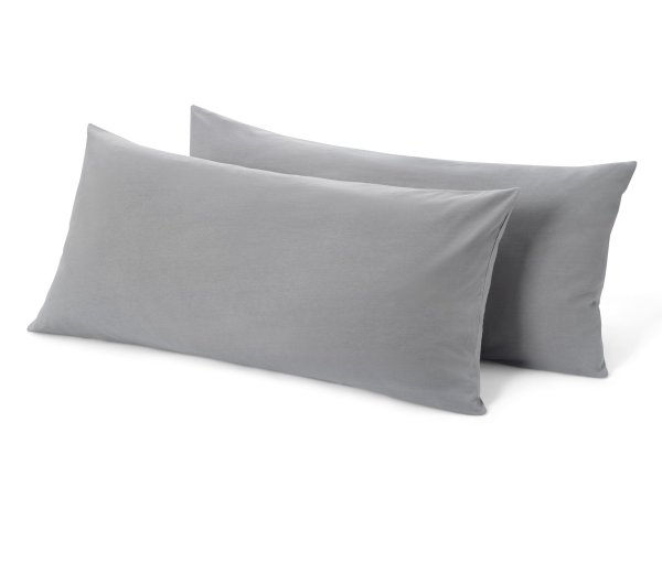 Tchibo - 2 Jersey-Kopfkissenbezüge - grau