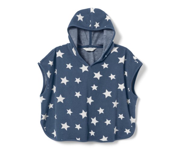 Tchibo - Kinder-Frottierponcho - Herren - Gr. 98/104 - blau