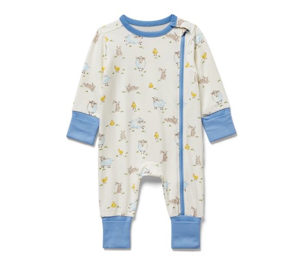 Tchibo - Baby-Pyjama - Herren - Gr. 86/92 - blau/print