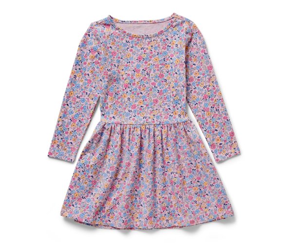 Tchibo - Kinder-Jerseykleid - Mädchen - Gr. 86/92 - rosa/geblümt