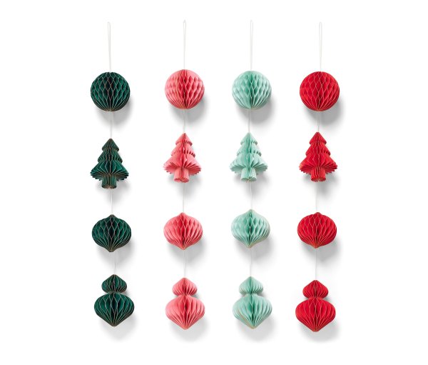 Tchibo - 16er-Set Weihnachtsbaumschmuck - dunkelgrün