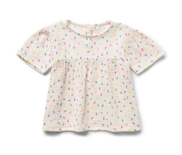 Tchibo - Kinder-Musselin-Bluse - Mädchen - Gr. 110/116 - creme
