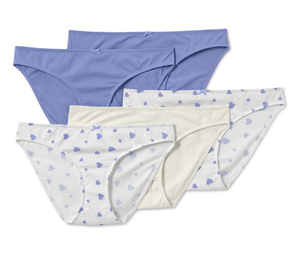 Tchibo - 5 Slips - Damen - Gr. M - creme