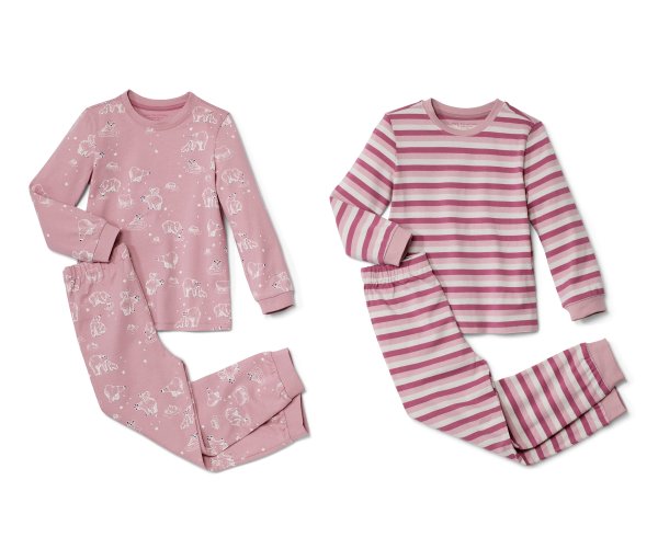 Tchibo - 2 Kinder-Pyjamas - Herren - Gr. 110/116 - creme/print