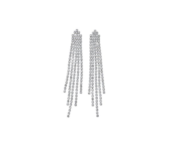 Tchibo - Ohrhänger Sparkle Fringes - silber