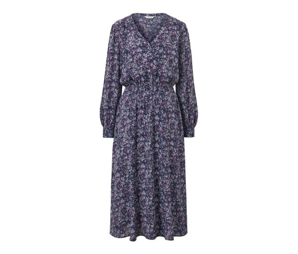 Tchibo - Florales Midi-Kleid - Damen - Gr. 38 - mehrfarbig/geblümt