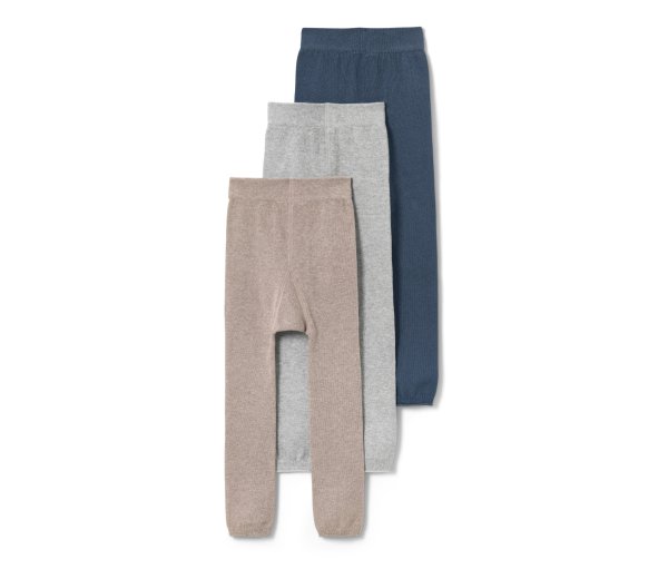 Tchibo - 3 Kinder-Strickleggings - Herren - Gr. 110/116 - blau