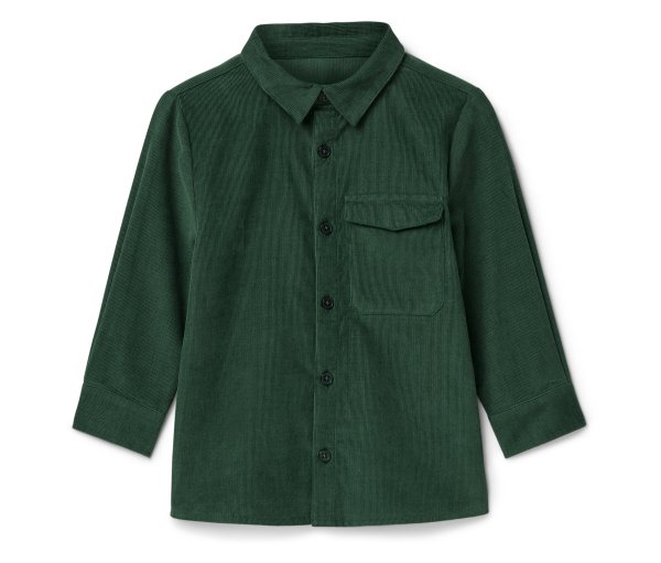 Tchibo - Kinder-Cordhemd - Herren - Gr. 98/104 - grün