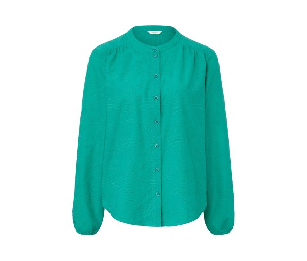Tchibo - Bluse mit Stickerei - Damen - Gr. 40 - blau