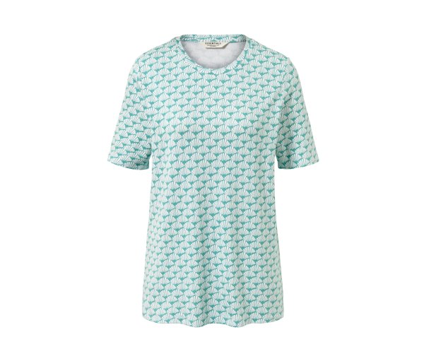 Tchibo - Interlock-Shirt - Damen - Gr. XS - weiß/print