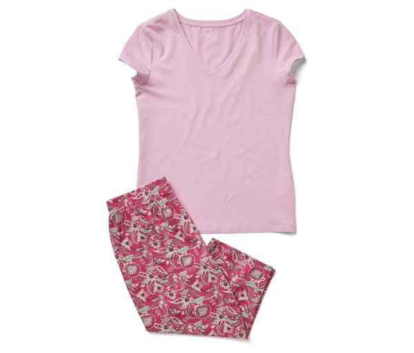 Tchibo - 3/4-Pyjama-Set - Damen - Gr. L - rosa