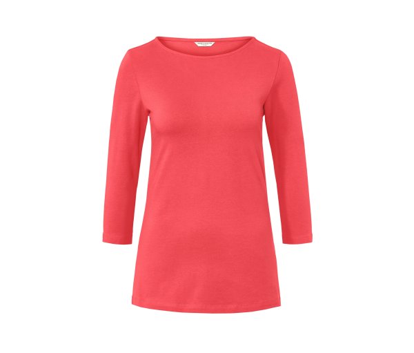 Tchibo - Shirt mit 3/4-Arm - Damen - Gr. XL - koralle