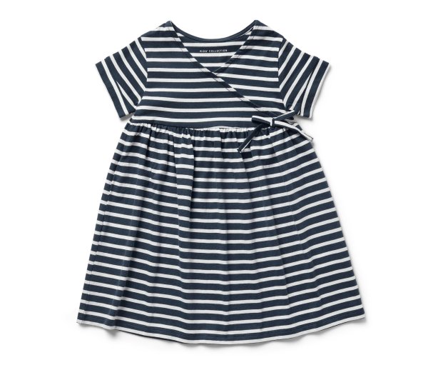 Tchibo - Kinder-Jerseykleid - Mädchen - Gr. 86/92 - weiß/gestreift