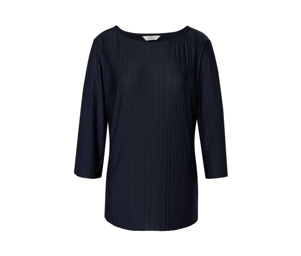 Tchibo - Plissee-Blusenshirt - Gr. XL - dunkelblau