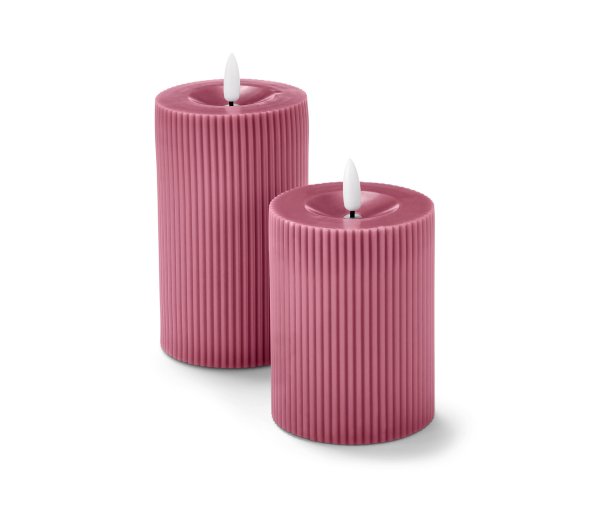 Tchibo - 2 LED-Echtwachskerzen - rosé