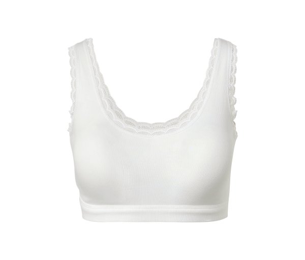 Tchibo - Bustier aus Rippe - Damen - Gr. L - weiß