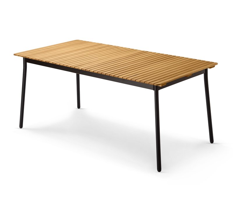 Tchibo - Ausziehtisch »Elin« - 181,5x90x75,5cm - schwarz - Eukalyptus-Massivholz / Aluminium / Stahl