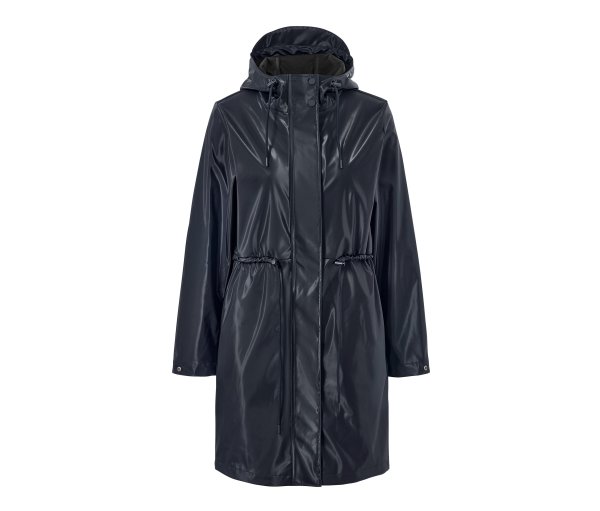 Tchibo - Regenmantel mit Glanz-Effekt - Damen - Gr. 42 - dunkelblau