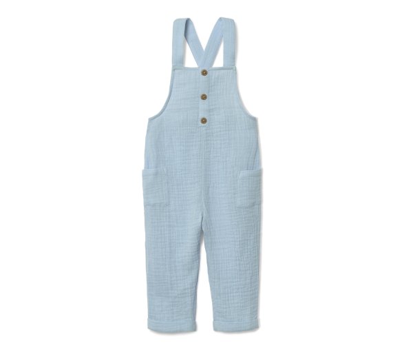 Tchibo - Baby-Latzhose - Newborn - Gr. 50/56 - hellblau