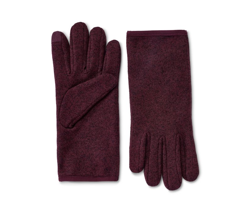 Tchibo - Strickfleece-Handschuhe - Herren - Gr. 8,5 - bordeaux