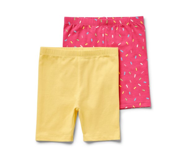 Tchibo - 2 Kinder-Radler-Leggings - Mädchen - Gr. 122/128 - gelb