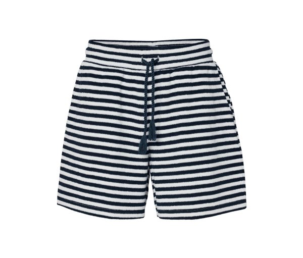 Tchibo - Frottee-Shorts - Damen - Gr. S - dunkelblau/gestreift