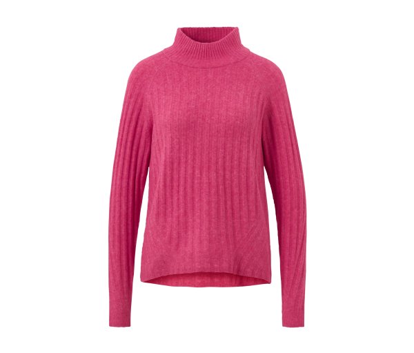 Tchibo - Gerippter Strickpullover mit Stehkragen - Damen - Gr. XL - rot