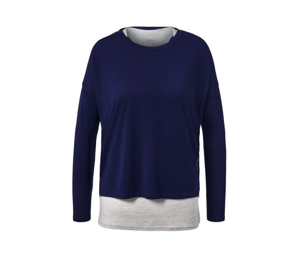 Tchibo - 2-in-1-Sportshirt - Damen - Gr. S - hellgrau