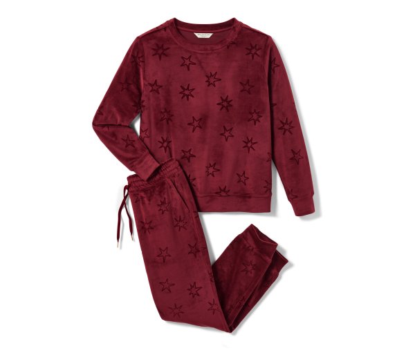 Tchibo - Nicki-Hausanzug - Damen - Gr. M - weinrot