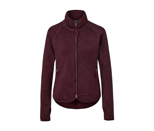 Tchibo - Strickfleece-Jacke - Damen - Gr. XL - weinrot