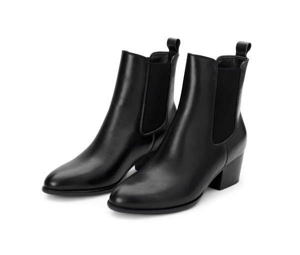 Tchibo - Leder-Stiefelette - Damen - Gr. 38 - schwarz