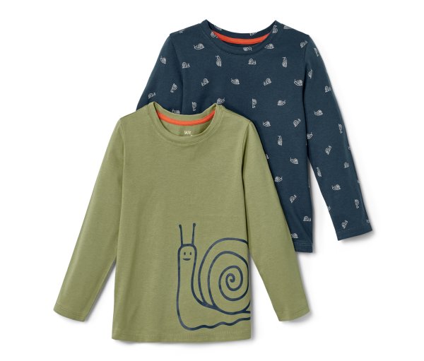 Tchibo - 2 Baby-Langarmshirts - Herren - Gr. 86/92 - dunkelblau/print